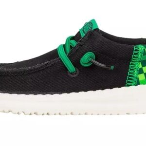 Hey Dude Kids Moccasins in Black and Green